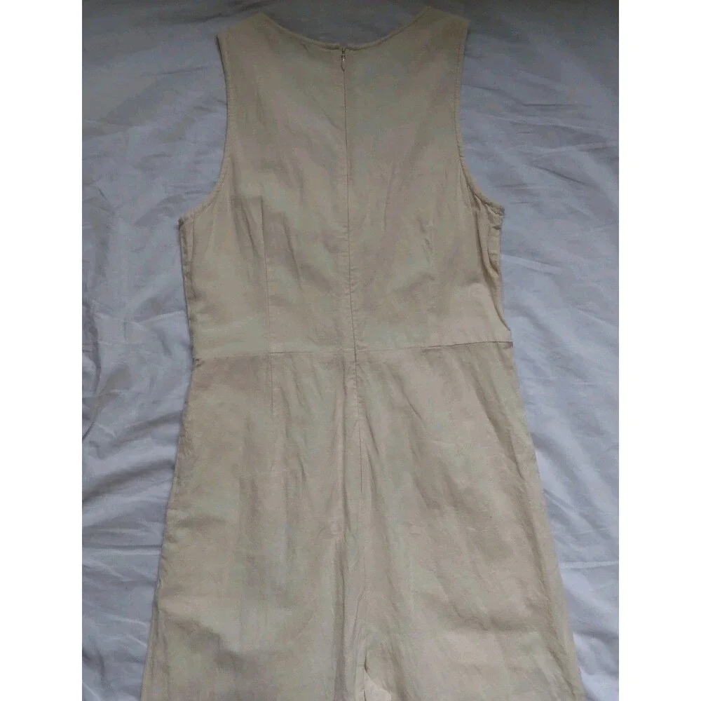 Madewell Linen Blend Jumpsuit Romper Button Front Ivory Boho Womens Size 0 - Picture 11 of 13